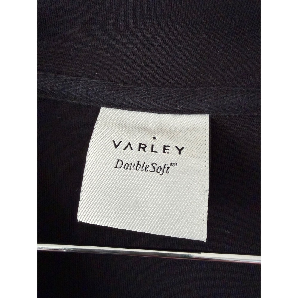 Quiet Luxury Cozy Varley Quarter Zip Pullover XL Black DoubleSoft - Picture 2 of 6